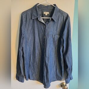 Style & Co. Denim Button Up Size Large